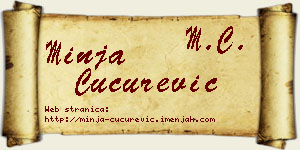 Minja Cucurević vizit kartica